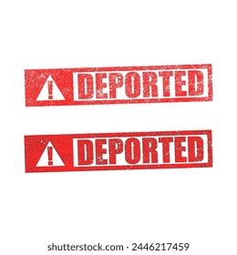 deported stamp set vector design for file