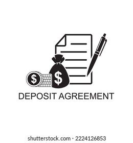 deposit agreement icon , financial icon