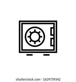Deposit box icon in linear, lineout icon style isolated on white background