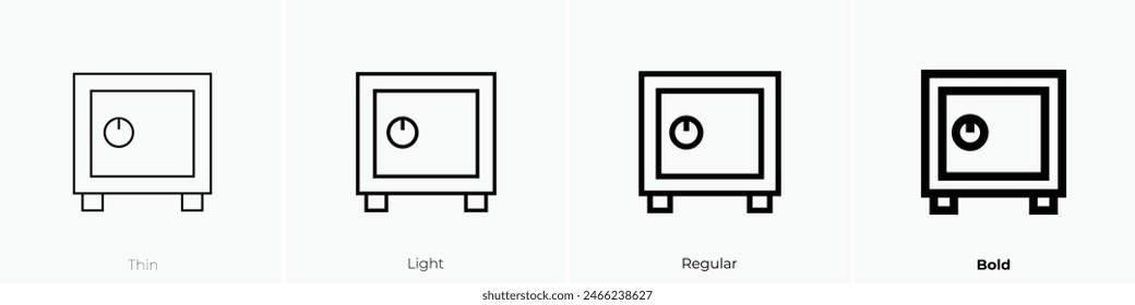 deposit box icon. Thin, Light Regular And Bold style design isolated on white background