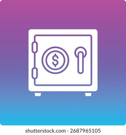 Icono de Vector de la caja de depósito. Se puede utilizar para aplicaciones de impresión, móviles y de Web.