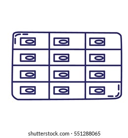 Deposit boxes icon in line style on white background