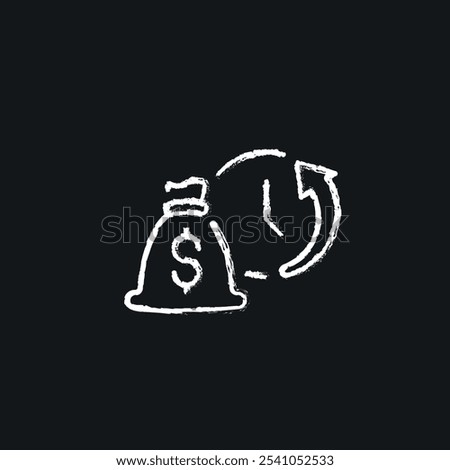 Deposit chalk icon. Thin line customizable illustration. Contour symbol. Vector isolated outline drawing.