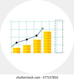 Deposit Concept and Bar Chart Icon