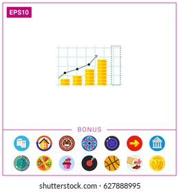 Deposit Concept and Bar Chart Icon