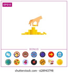 Deposit Concept with Coins Icon