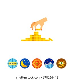 Deposit Concept with Coins Icon