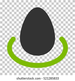 Deposit Egg icon. Vector pictograph style is a flat symbol, color, chess transparent background. Designed for software and web interface toolbars and menus.