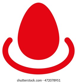 Deposit Egg icon. Vector style is flat iconic symbol with rounded angles, red color, white background.
