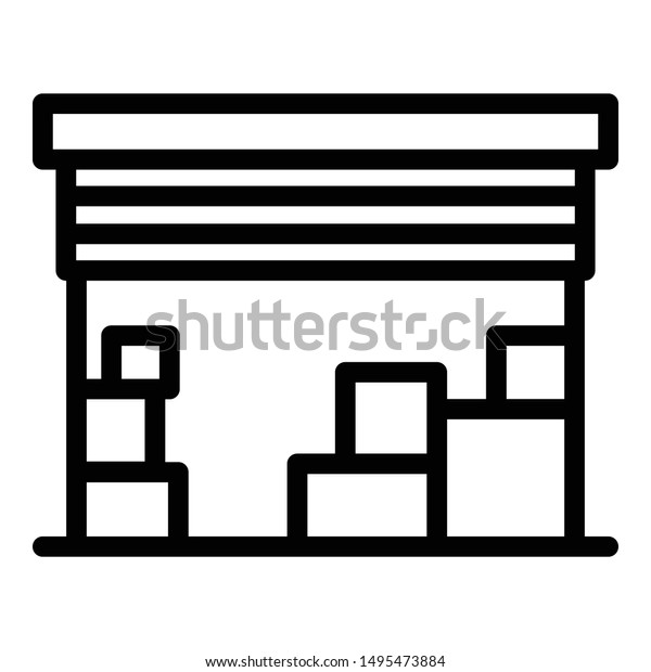 Deposit garage icon. Outline\
deposit garage vector icon for web design isolated on white\
background