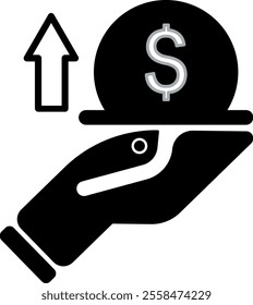 Deposit Icon With Arrow and Dollar Sign