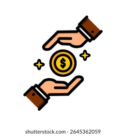 Deposit Icon Finance Vector Colorful Design Style