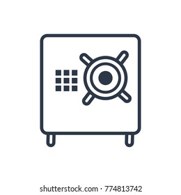Deposit icon. Isolated safe and deposit icon line style. Premium quality vector symbol drawing concept for your logo icon web mobile app UI design.