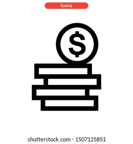 deposit icon isolated sign symbol vector illustration - high quality black style vector icons
