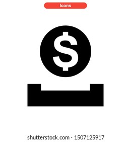 deposit icon isolated sign symbol vector illustration - high quality black style vector icons
