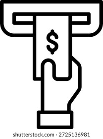 Ilustración vectorial de línea de ícono de depósito