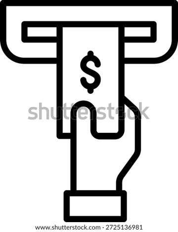 Deposit Icon Line Vector Illustration