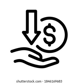 deposit icon or logo isolated sign symbol vector illustration - high quality black style vector icons

