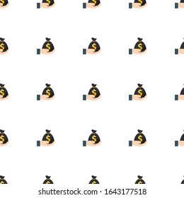 Deposit icon pattern seamless isolated on white background. Editable flat Deposit icon. Deposit icon pattern for web and mobile.