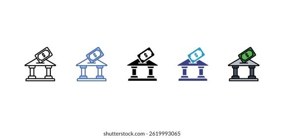 Deposit  icon sets collection multi style

