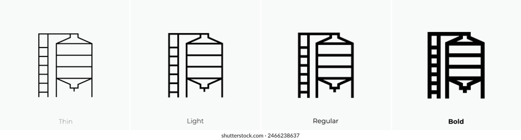 deposit icon. Thin, Light Regular And Bold style design isolated on white background