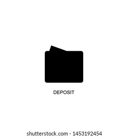 deposit icon vector black design