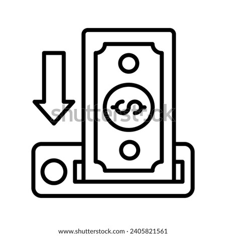 Deposit icon in vector. Illustration
