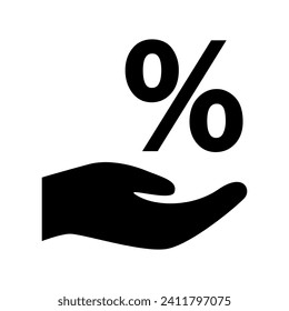 Deposit icon vector. Interest illustration sign. Loan interest symbol. Profit logo.