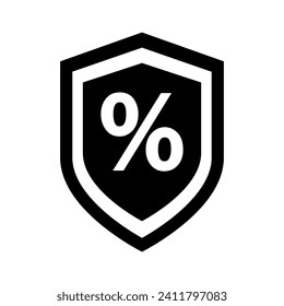 Deposit icon vector. Interest illustration sign. Loan interest symbol. Profit logo.