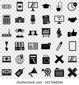 Deposit icons set. Simple style of 36 deposit vector icons for web for any design