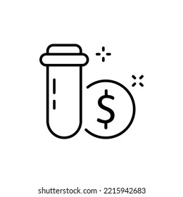 Deposit line icon. Map, Application, Resume, Lamp, Idea, Career, Magnifier, Safe, Salary, Calculator, bank card, chart, diagram. dollar, etc. Vector line icon for Business and Advertising