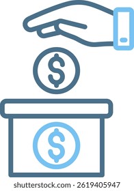 Deposit Line Two Colour Icon