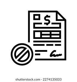 deposit liquidation line icon vector. deposit liquidation sign. isolated contour symbol black illustration