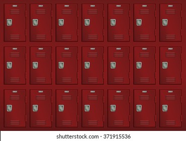 Deposit lockers. Vector illustration