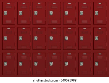 Deposit lockers. Vector illustration isolated.