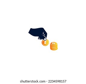 Deposit logo, Money saving logo.
