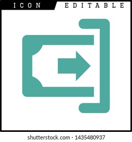 deposit money icon isolated sign symbol vector illustration - vector
