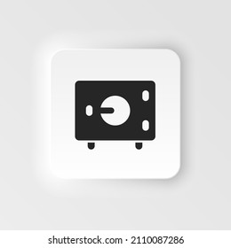 Deposit, money, safe neumorphic style vector icon. Simple element illustration from UI concept. Deposit, money, safe neumorphic style vector icon. Finance concept vector illustration.