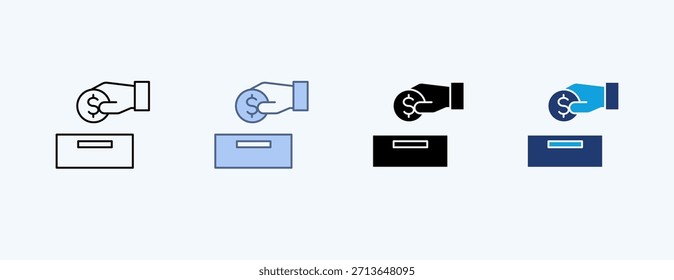 Vector de ilustración de íconos múltiples de depósito