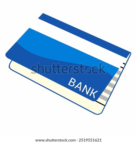 Deposit passbook for depositor. Flat vector illustration.