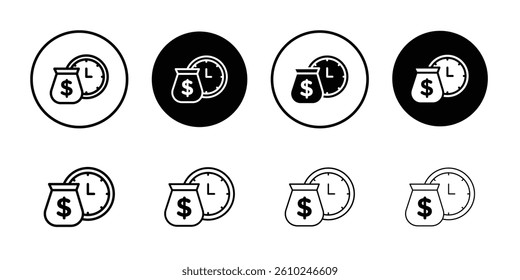 Deposit period icon Logo symbol sign set
