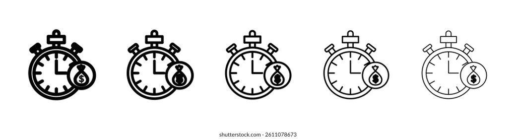 Deposit period icon Symbol mark in Outline style