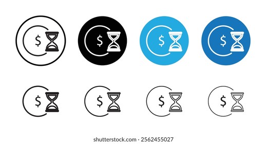 Deposit period icon Thin line flat illustration