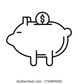 Iconos de depósito, de cerco - vectores de línea de iconos - de negocios y de finanzas