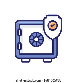 Deposit Protection Filled Outline vector illustration icon.