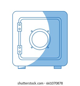 deposit protection safe box money vector illustration