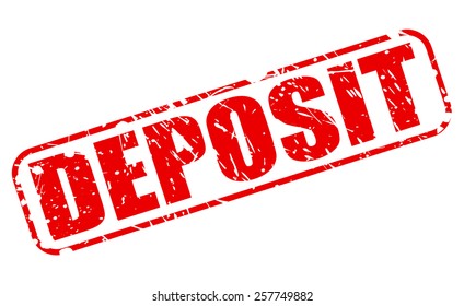 Deposit red stamp text on white