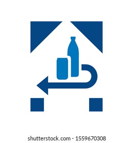 Deposit, Return And Recycling Packaging System Icon. 