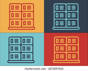 Depositraum-Box-Logo, einfaches Flachsymbol mit Speicher, Deposit, Box