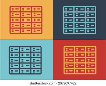 Deposit Room Compartment Logo, Simple Flat Icon of safety,storage,locker